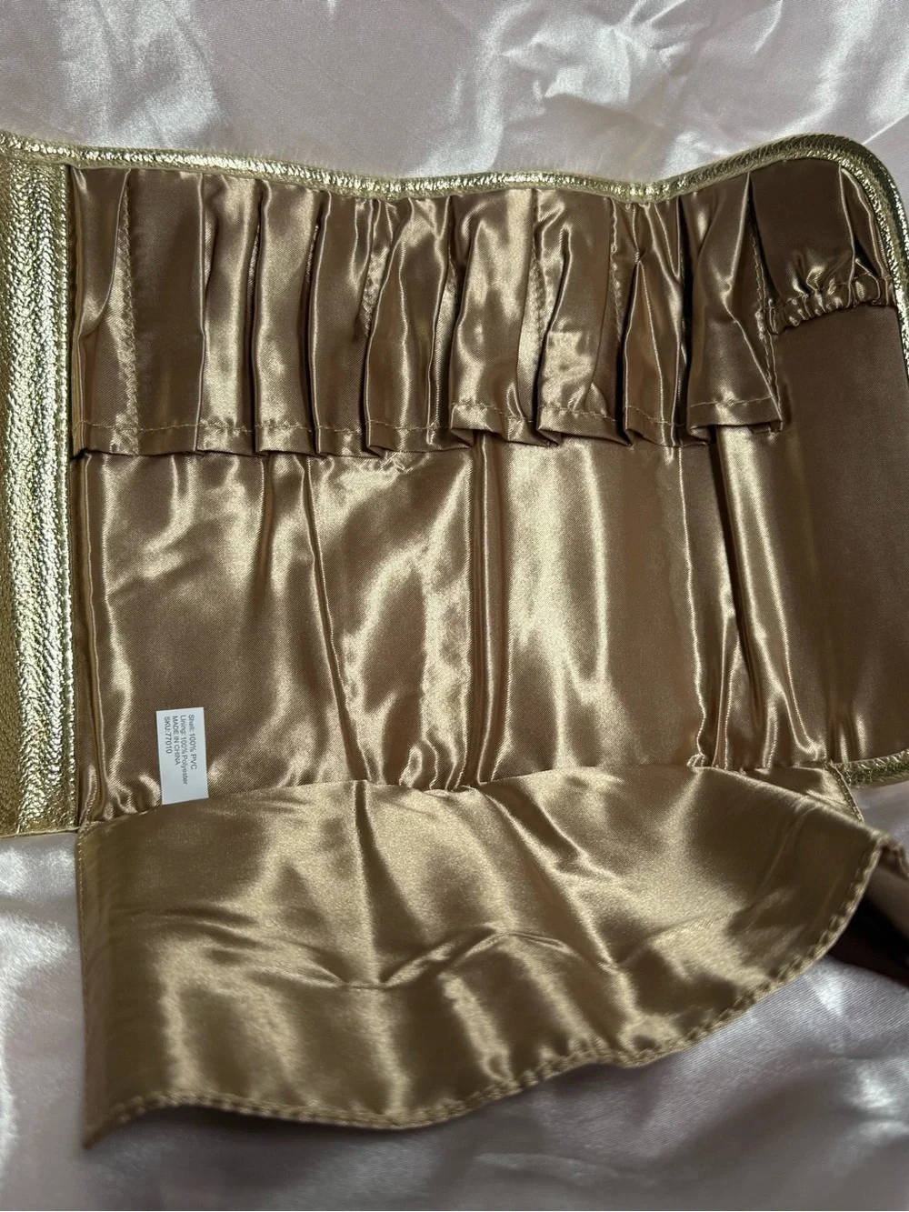 bareMinerals Metallic Gold Make-up Brush Travel Case